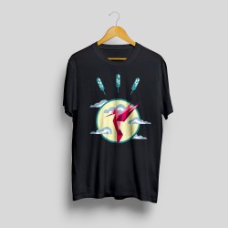 Camiseta estampada con un colibrí