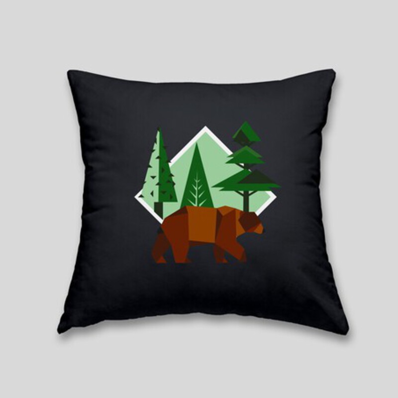 Cuscino a forma di orso bruno