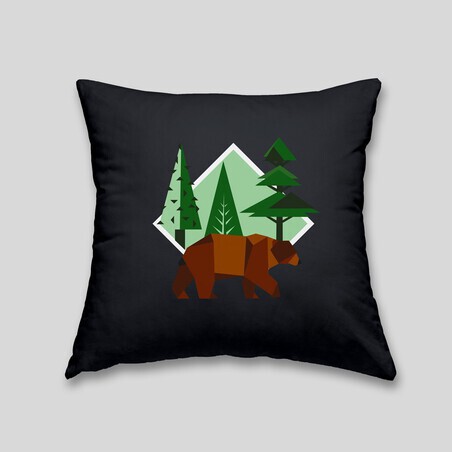 Cuscino a forma di orso bruno