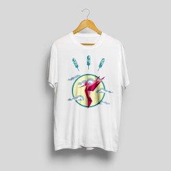 Camiseta estampada con un colibrí
