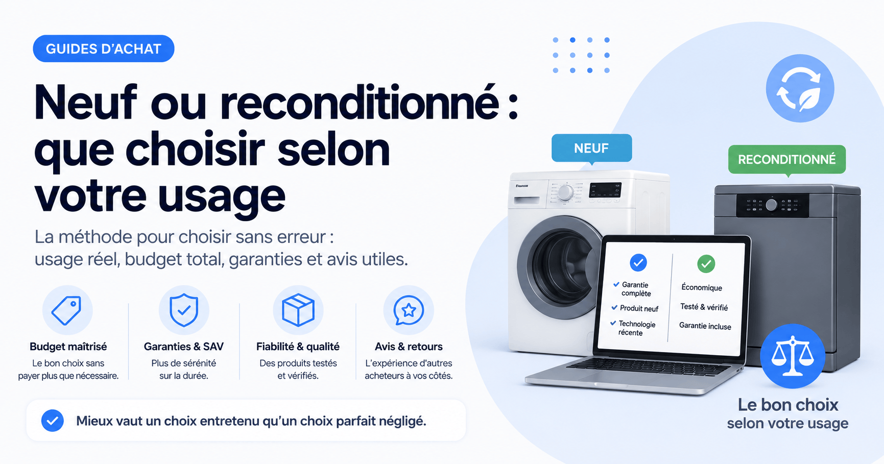 Neuf ou reconditionné : que choisir selon votre usage